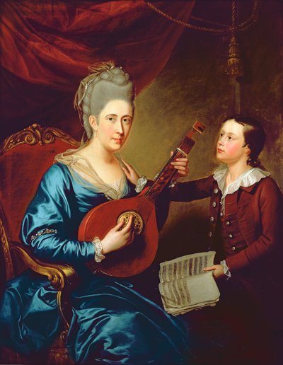 Mrs. Joseph Bird with her Son, c.1760 by English School